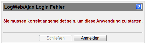 Login Fehler
