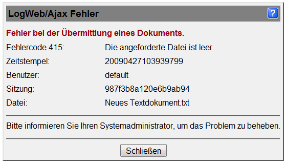 Spool Fehler