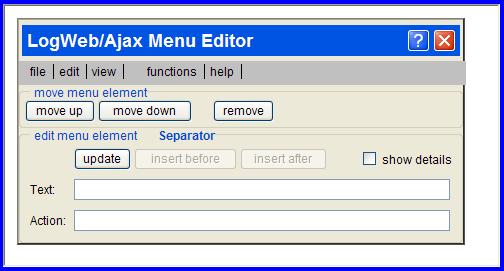 menu editor