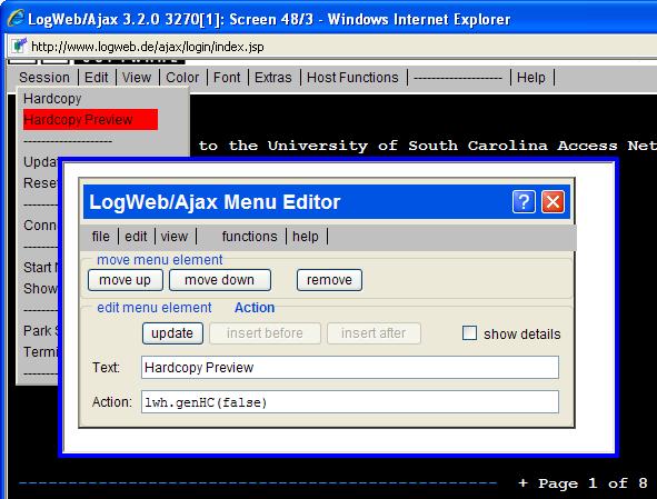 menu editor