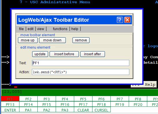 toolbar editor